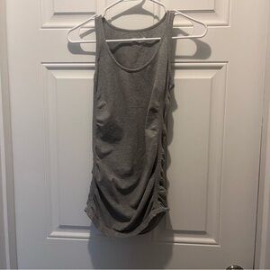 Athleta Gray Tank Top with Ruched Sides